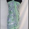 Indian Hand Made Block Printed Sarong, Beach Wear Scarf Hip Wrap Pareo Green-Color Nice Floral Print Pure Cotton# Sarong