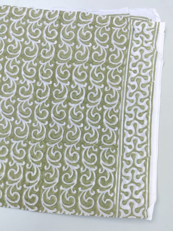 Indian Hand Made Block Printed Pareo, Beach Wear Scarf Hip Wrap Pareo C Green-Color Nice Floral Print Pure Cotton# Sarong - Image 4