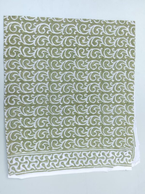 Indian Hand Made Block Printed Pareo, Beach Wear Scarf Hip Wrap Pareo C Green-Color Nice Floral Print Pure Cotton# Sarong - Image 2