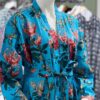Indian Block Print Handmade Organic 100% Pure Cotton Robe, By Zanobia. - Image 2