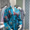 Indian Block Print Handmade Organic 100% Pure Cotton Robe, By Zanobia. - Image 3