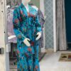 Indian Block Print Handmade Organic 100% Pure Cotton Robe, By Zanobia.